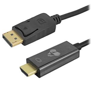 Καλώδιο Powertech DisplayPort Male to HDMI Male Black 1m (CAB-H182)