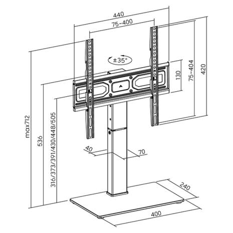 Βάση TV Powertech PT-1445