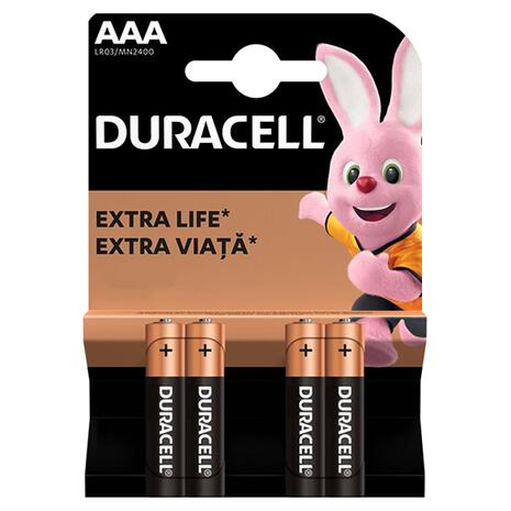 Μπαταρίες Duracell Alkaline AAA LR03/MN2400 (x4)