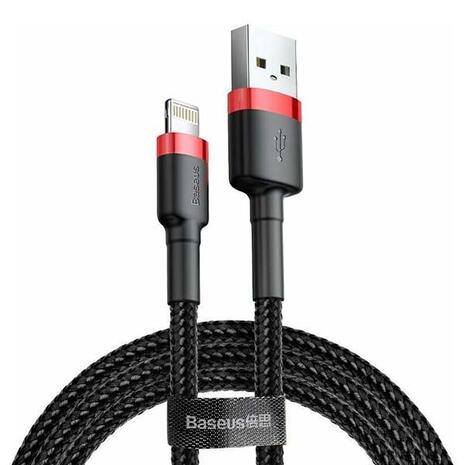 Καλώδιο Baseus Cafule USB to Lightning Black/Red 1m (CALKLF-B19)