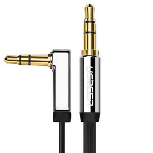 Ugreen 3.5mm Jack Male to Male Angled Flat Cable AV119 Black 1m (10597)