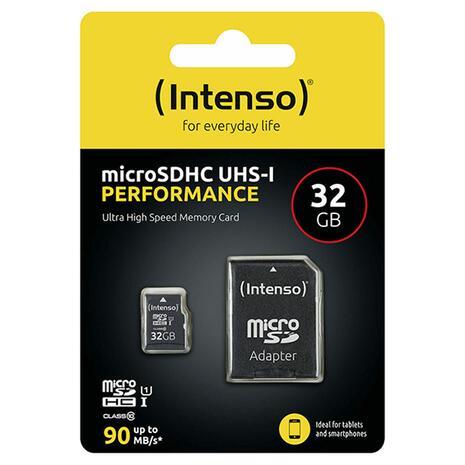 Κάρτα Μνήμης Intenso Performance microSDHC 32GB with Adapter (3424480)