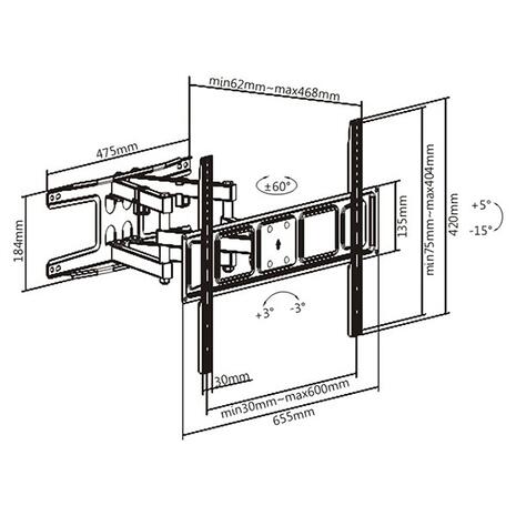 Βάση TV Brateck LPA63-466