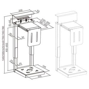 Βάση PC Γραφείου Brateck CPB29-01