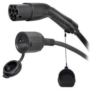 Μονοφασικός Αντάπτορας Φόρτισης EV Energenie Type2 Male to Schuko Female 16A (3.7KW) 0.5m (EV-T2MACF-3.7KW-0.5M)