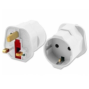 Αντάπτορας Πρίζας Lamtech UK σε EU White (LAM113317)