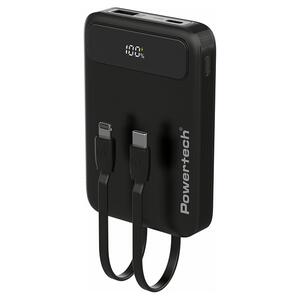 PowerBank Powertech Built-in Cable 22.5W 10000mAh Black (PT-1417)