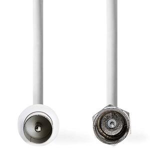 Καλώδιο Nedis F-Connector to Coax Male White 1.5m (CSGL41800WT15)