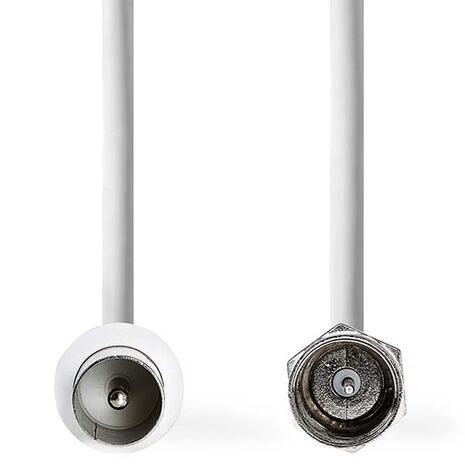 Καλώδιο Nedis F-Connector to Coax Male White 1.5m (CSGL41800WT15)