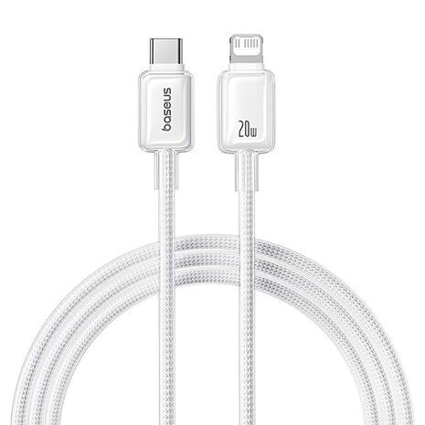 Καλώδιο Baseus Crystal Fast Charging Cable 20W USB-C to iP White 1m (P10383101211-00)