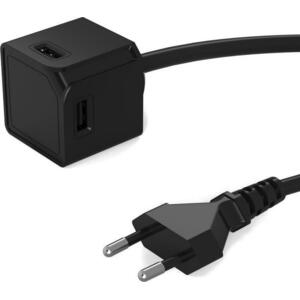 Allocacoc PowerCube | USBcube Extended | Black (10464BK/EUEUMC)