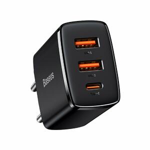 Baseus Compact Quick Charger 2U+C 30W Black (CCXJ-E01)