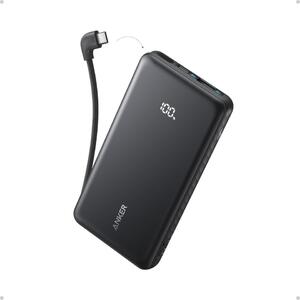 PowerBank Anker Zolo (10K, 22.5W, Built-In USB-C Cable) 10000mAh Black (A110DH11)