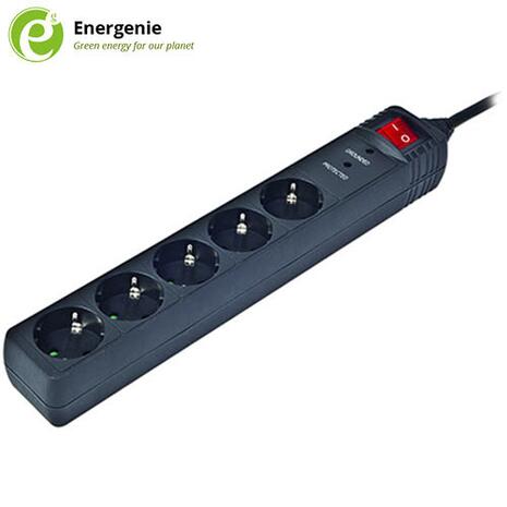 Πολύπριζο Ασφαλείας Energenie 5x Schuko SPG5C15 Black 4.5m (SPG5C15)