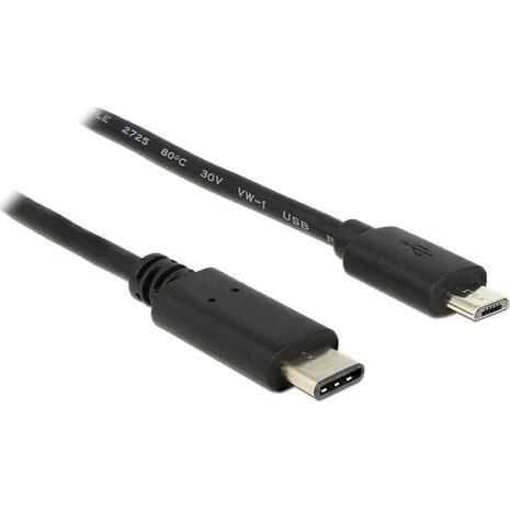 Καλώδιο Powertech USB-C Male to Micro USB Black 1m (CAB-UC011)