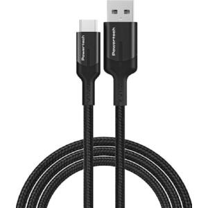 Καλώδιο Powertech Braided USB to USB-C 60W Black 1m (PTR-0134)