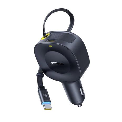 Car Charger Baseus PrimeTrip VP2 30W With Retractable Cable C+C Black (C0206400)