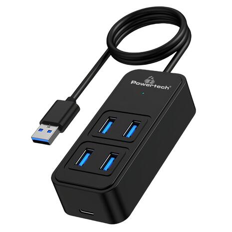 Powertech 4-Port USB-A Hub Black (PTR-0157)