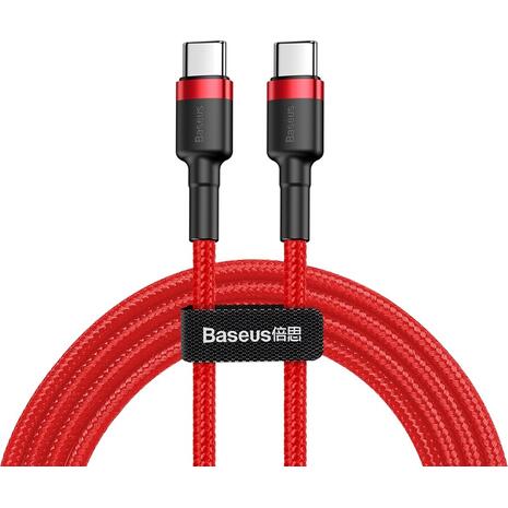 Καλώδιο Baseus Cafule USB-C to USB-C 60W Red/Red 1m (CATKLF-G09)