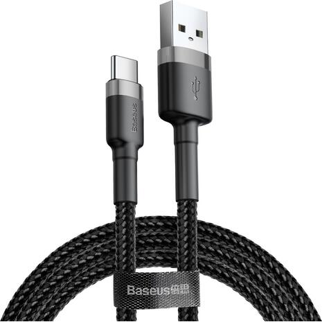 Καλώδιο Baseus Cafule USB to USB-C Black/Gray 0.5m (CATKLF-AG1)