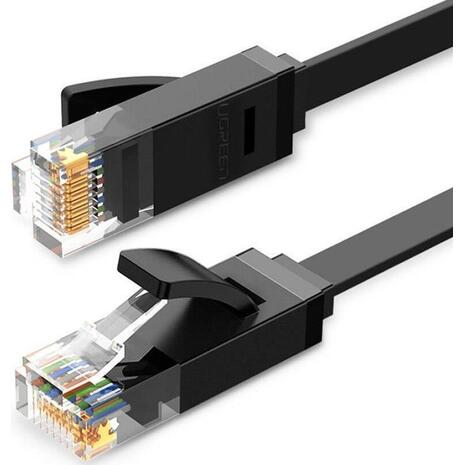 Ugreen Cat.6 U/UTP LAN Flat Cable NW102 Black 10m (50178)