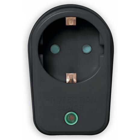 Αντάπτορας Ρεύματος Ασφαλείας Sonora 1x Schuko SPAB100 Black (230-0025)