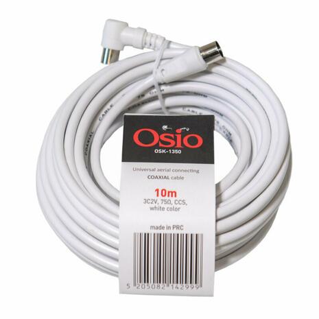Καλώδιο TV Osio Coax M/F White 10m (OSK-1350)