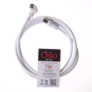 Καλώδιο TV Osio Coax M/F White 1.5m (OSK-1320)